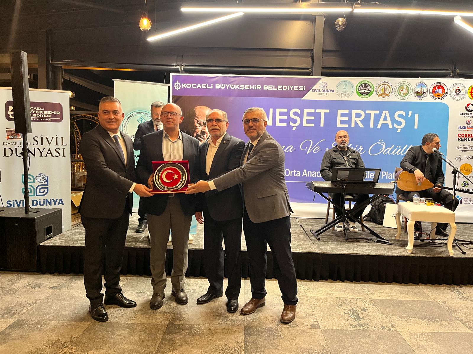 GENEL BAŞKANIMIZ ALAADDİN SARI KOCAELİ ŞEHİR ÖDÜLLERİ PROGRAMINA KATILDI