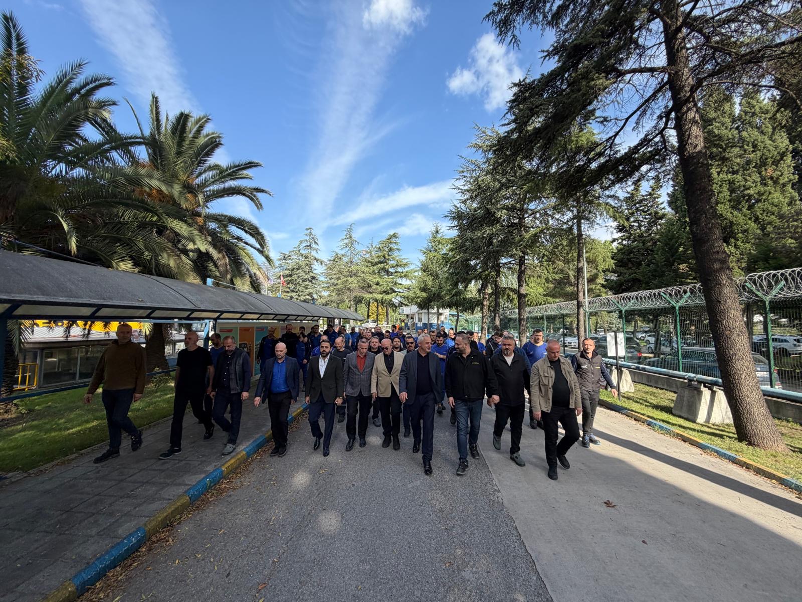 GENEL BAŞKANIMIZIN GOODYEAR ADAPAZARI İŞYERİNDEKİ ÜYELERİMİZE TAZİYE ZİYARETİ